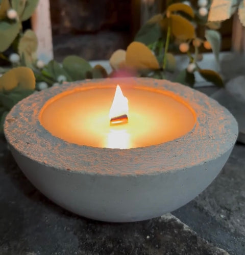 Wood Wick Concrete Candle (Alabama Kudzu)